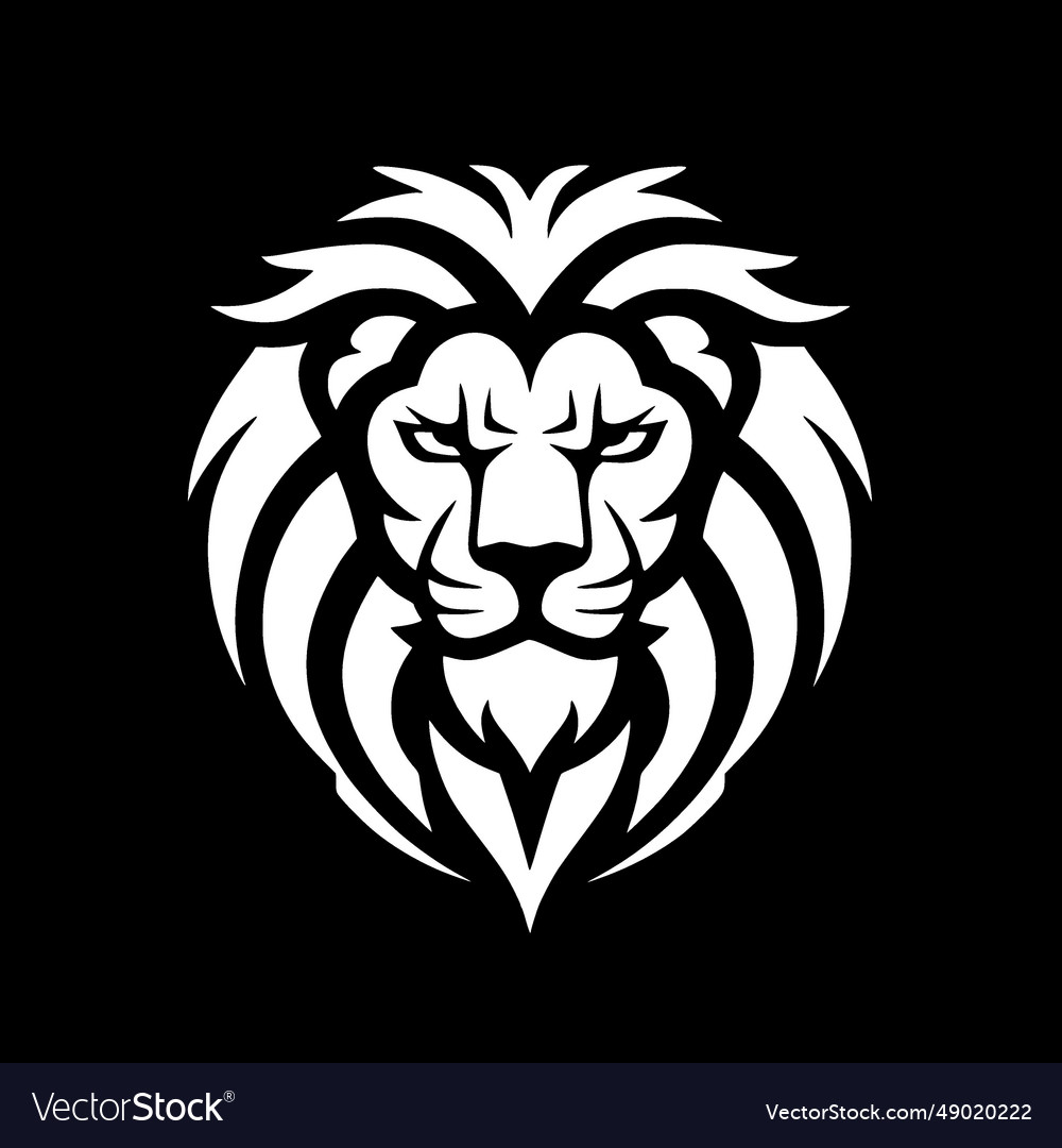 Lion - Minimalist And Flat Logo Royalty Free Vector Image