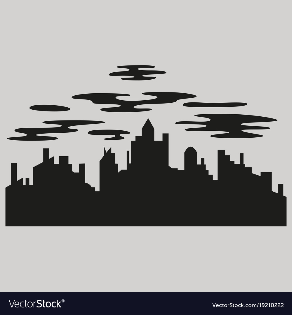 Night city dark urban scape cityscape Royalty Free Vector