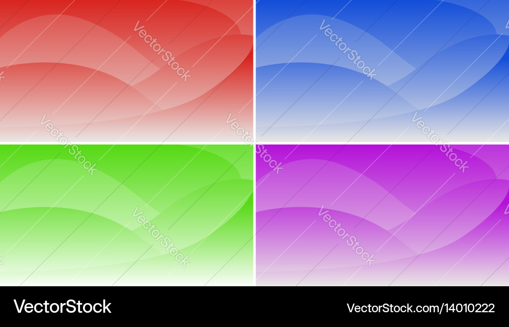 Set of abstract gradient backgrounds Royalty Free Vector