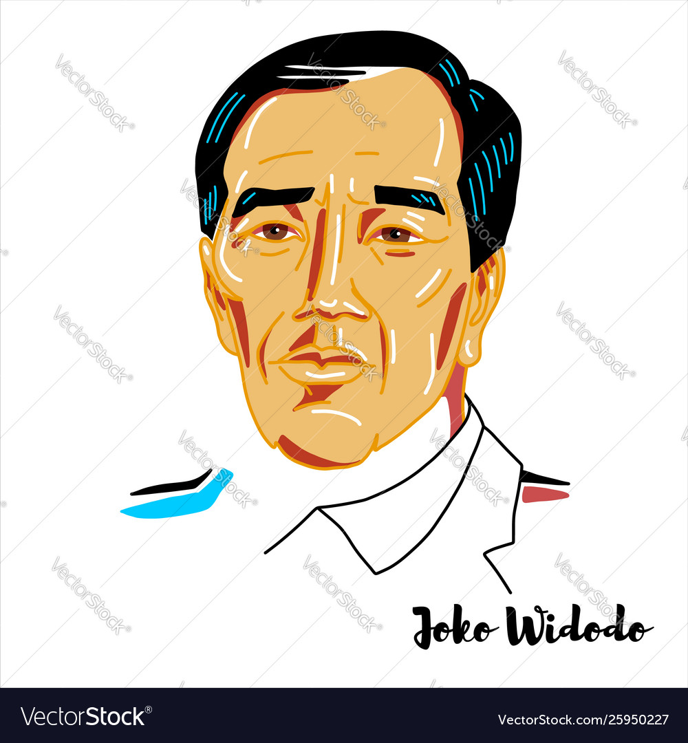 Joko Widodo Portrait Royalty Free Vector Image