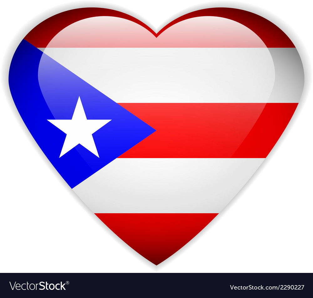 Puerto Rico flag button Royalty Free Vector Image