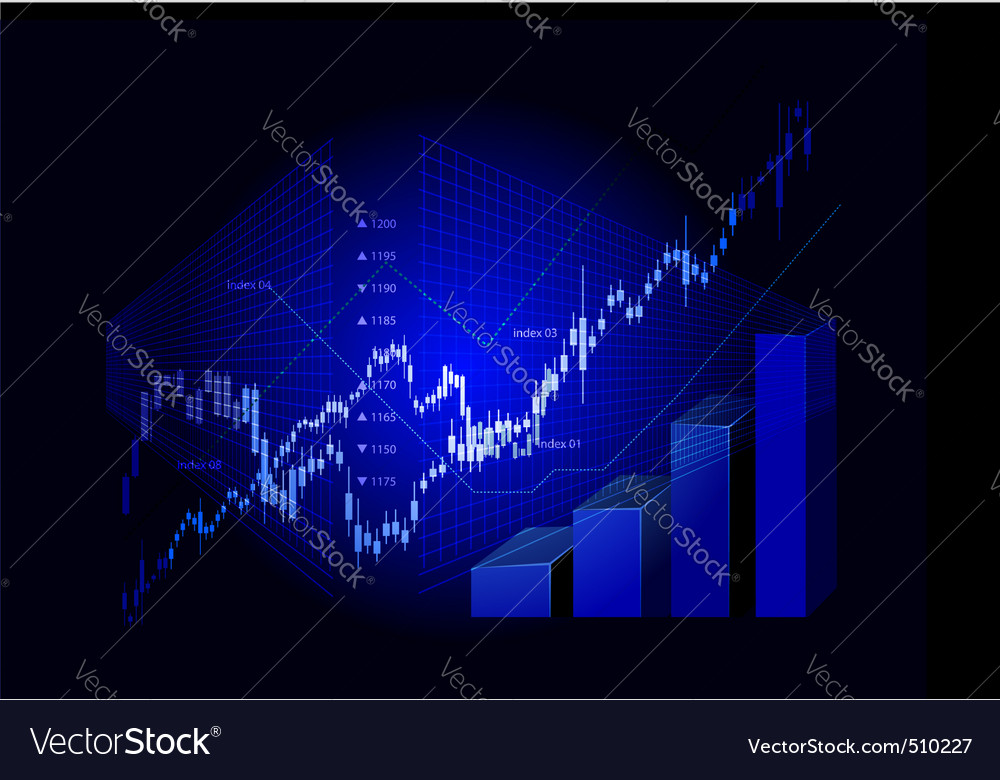 Stock market graphs Royalty Free Vector Image - VectorStock