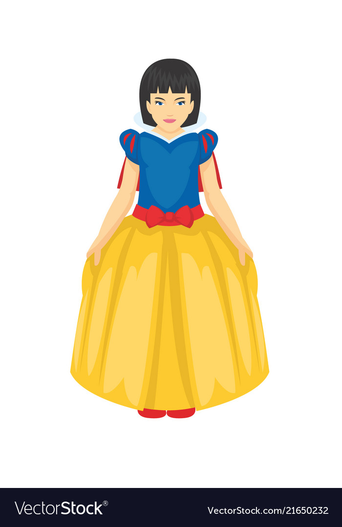 Cartoon of girl wearing the princess dress Vector Image Cartoon of girl wearing the princess dress Vector Image