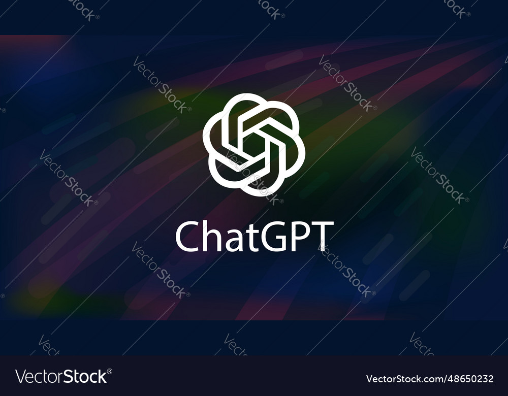 Chatgpt artificial intelligence program logo Vector Image