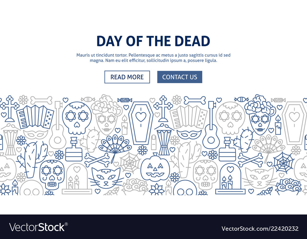 day-of-the-dead-banner-design-royalty-free-vector-image