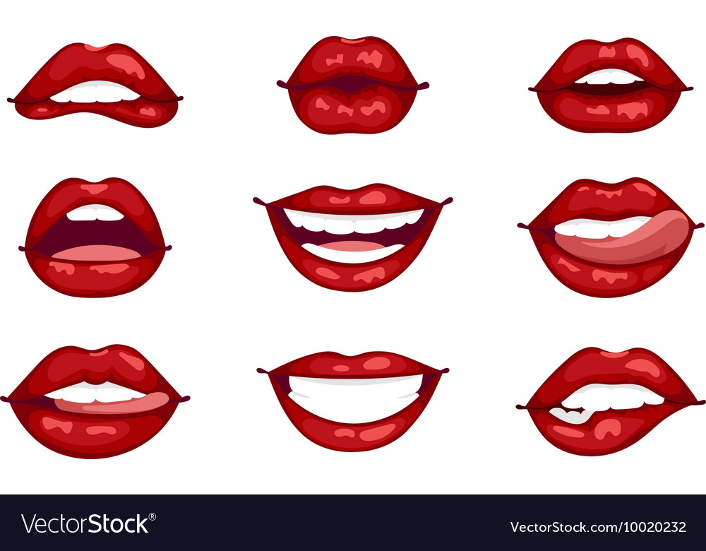 Female lips isolated Royalty Free Vector Image