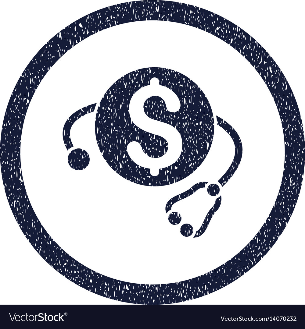 Financial health rounded grainy icon Royalty Free Vector