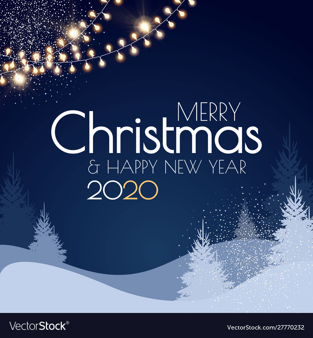 Merry christmas and happy new year design template