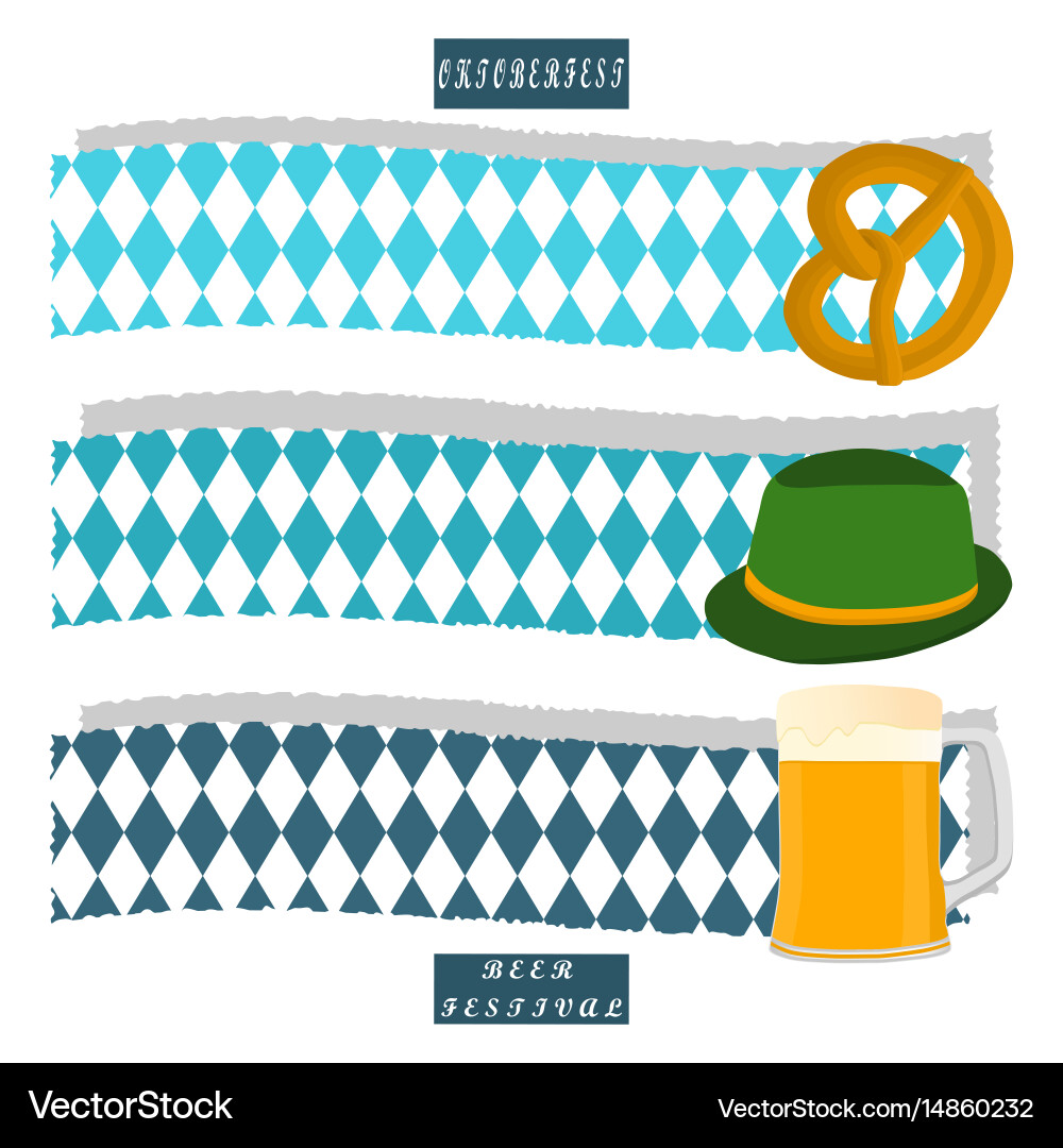 Set oktoberfest Royalty Free Vector Image - VectorStock