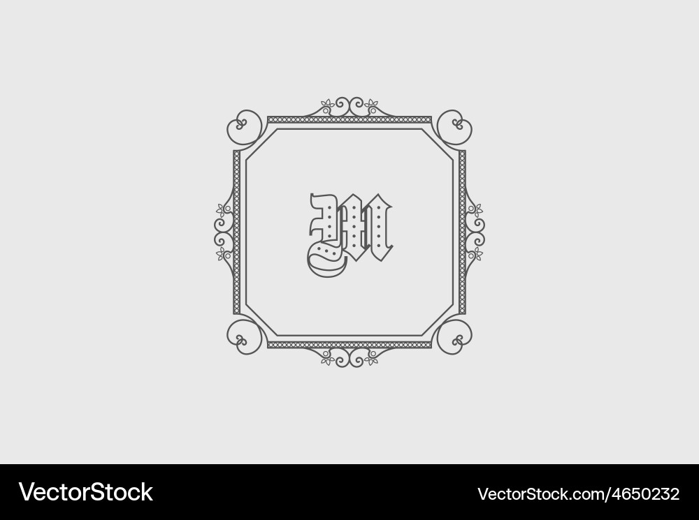 Vintage monogram Royalty Free Vector Image - VectorStock