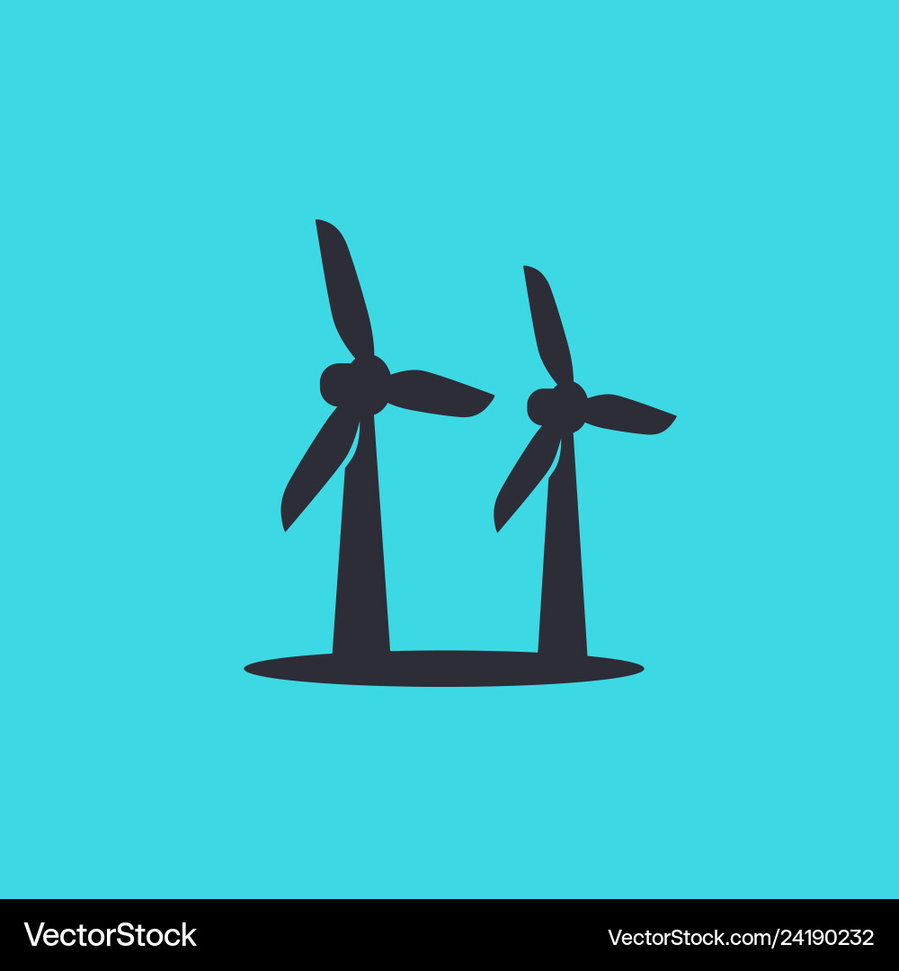 Wind turbines icon Royalty Free Vector Image - VectorStock