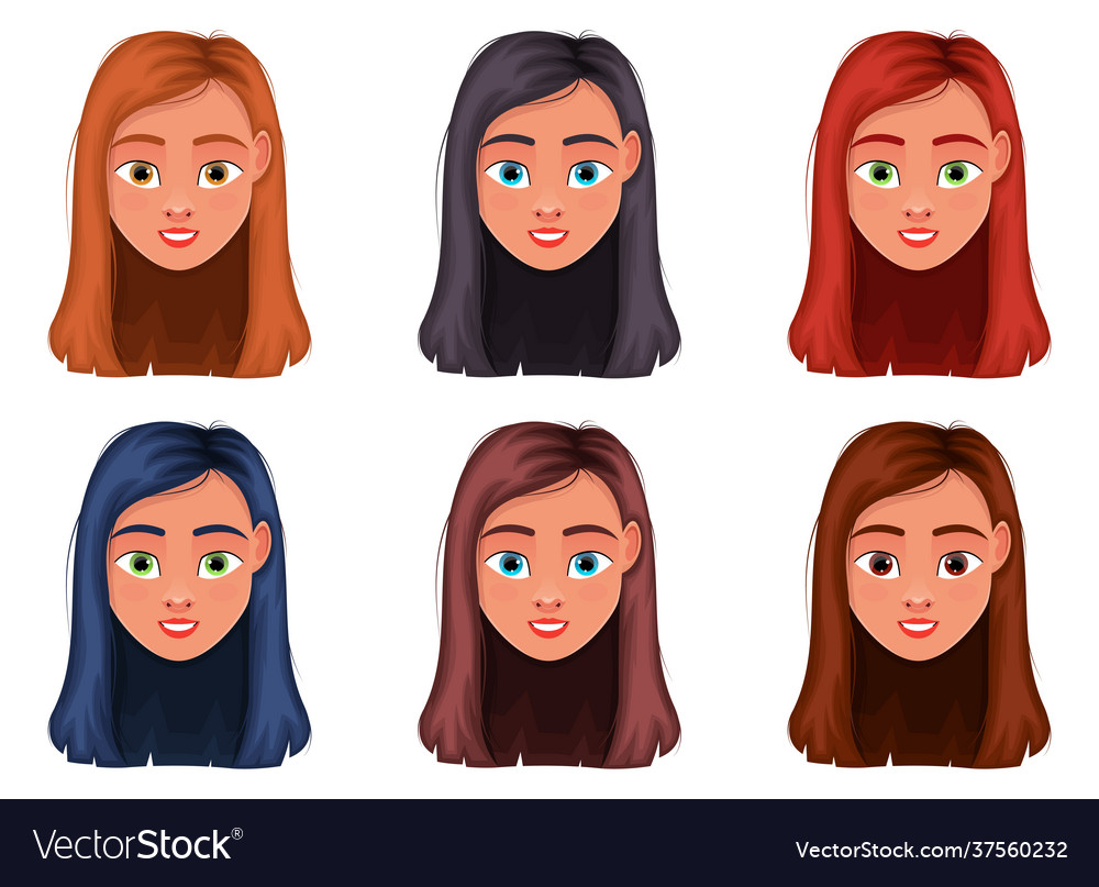 Woman Face Design Isolated On White Background Vector Image