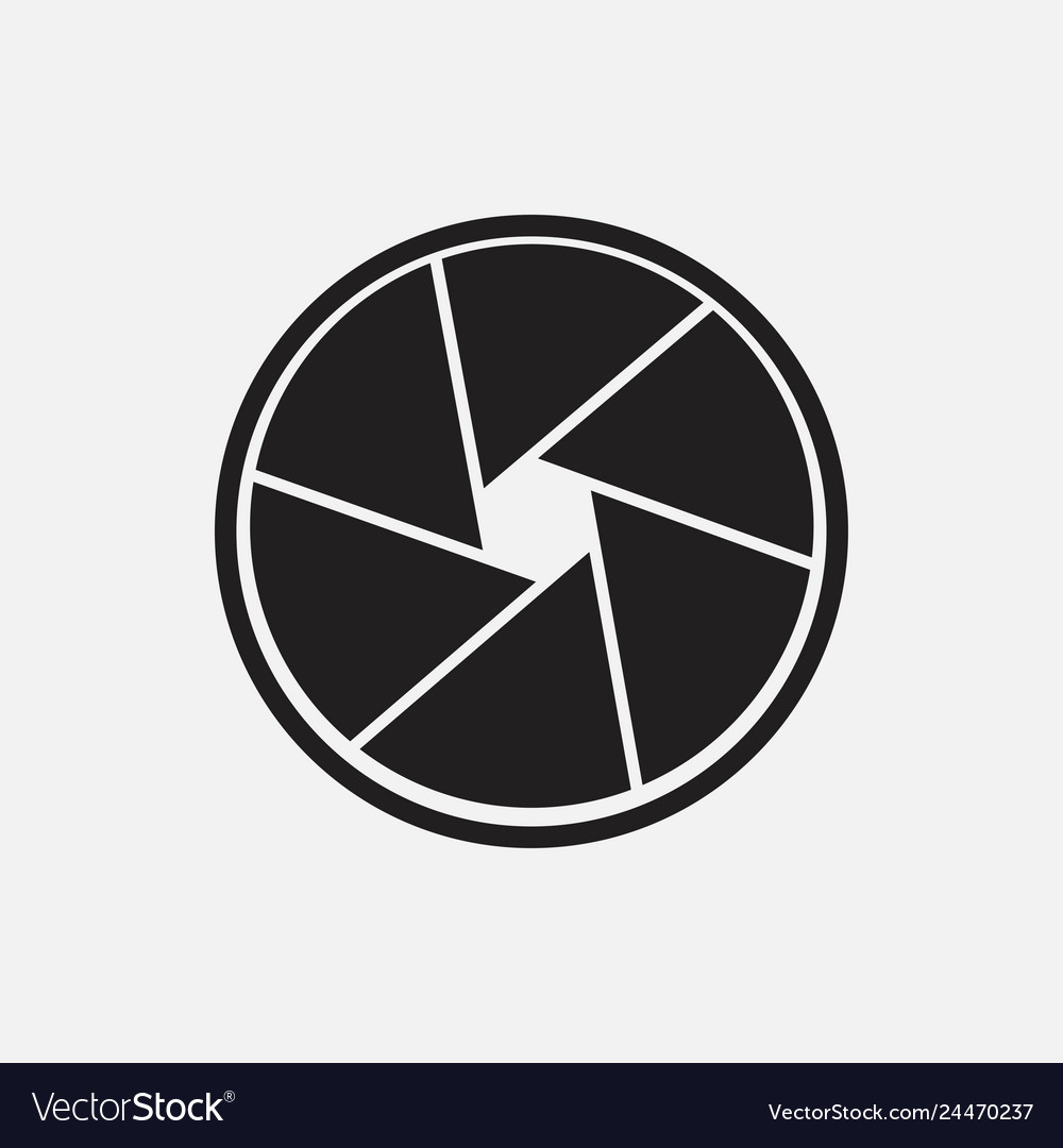 Camera shutter isolated on white background Vector Image