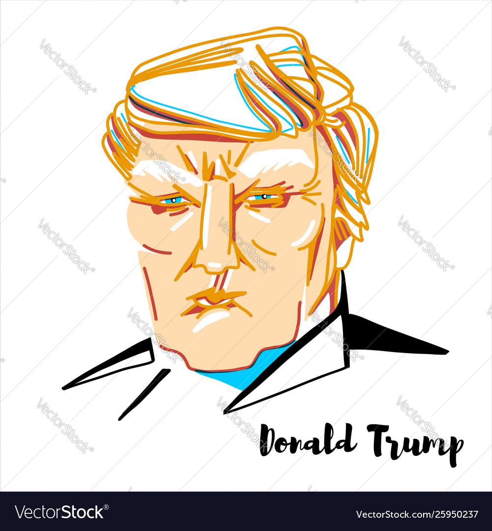 Donald Trump Portrait Royalty Free Vector Image