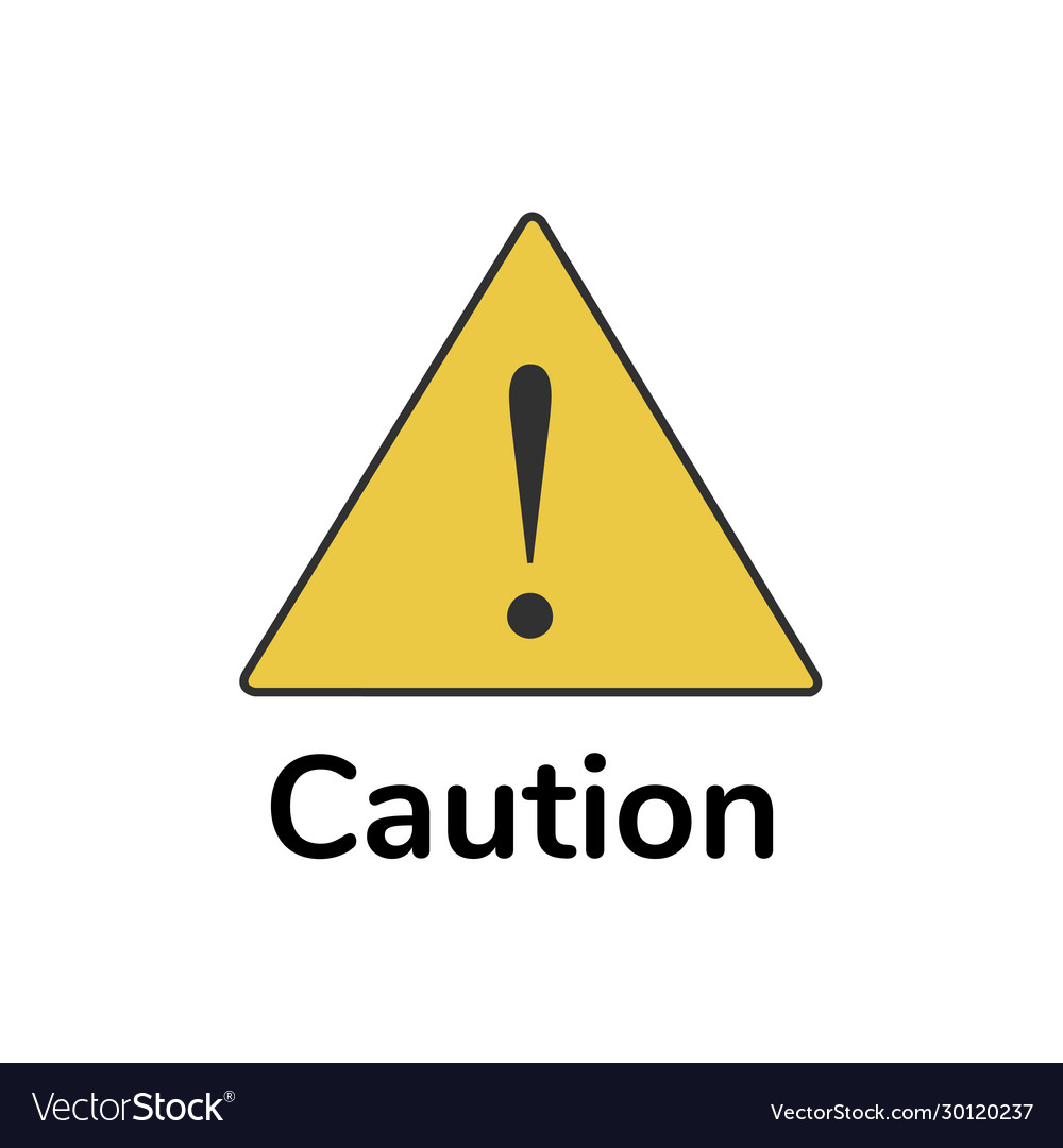 Triangle caution hazard warning attention sign Vector Image