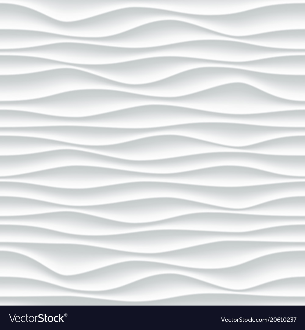 White wave pattern abstract 3d background Vector Image