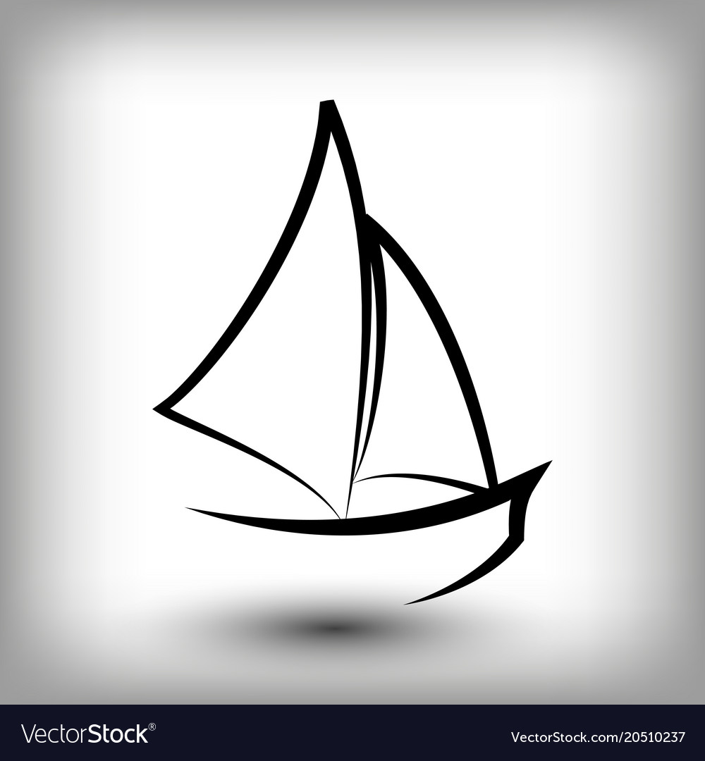 yacht logo templates sail boat silhouettes vector image