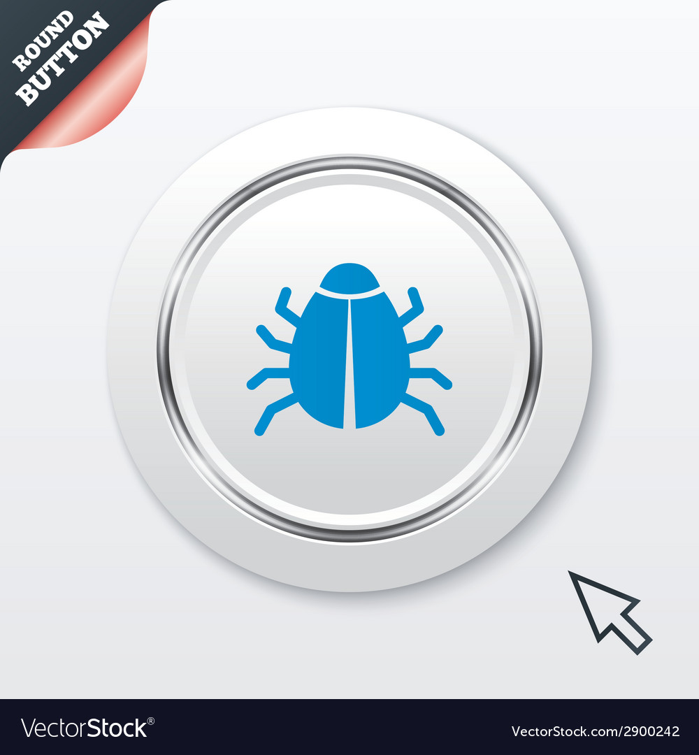 Bug sign icon virus symbol software error Vector Image