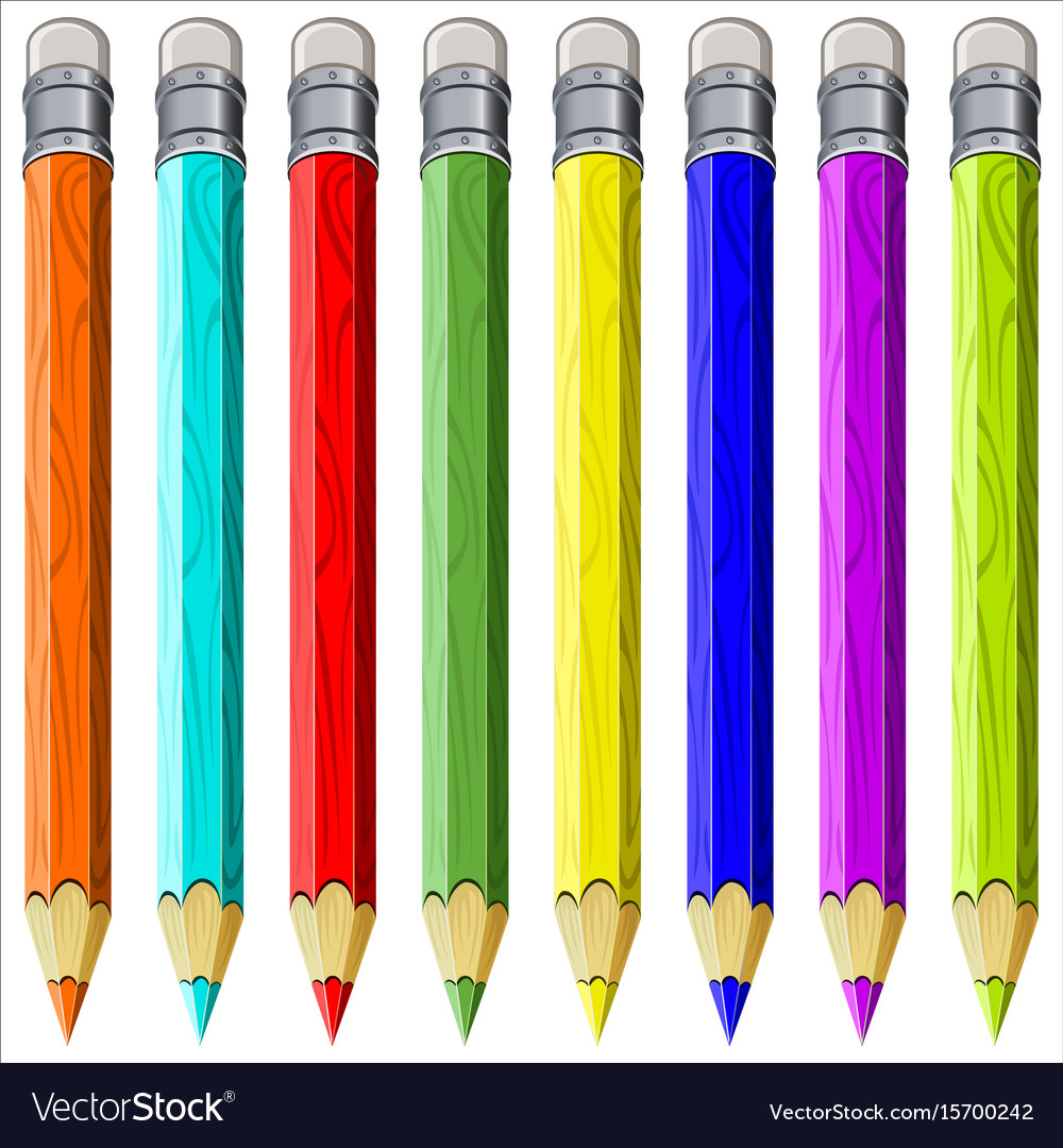 Colored pencils Royalty Free Vector Image - VectorStock