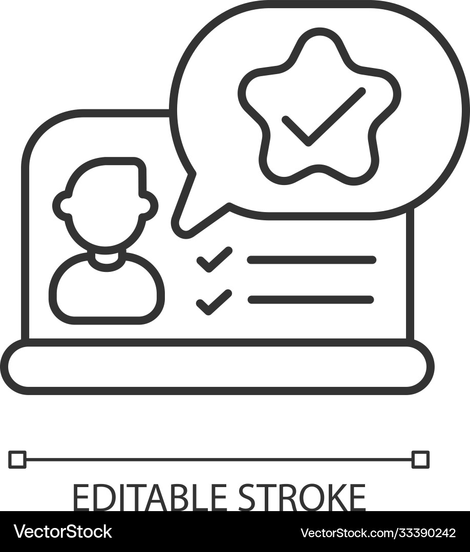 Feedback linear icon Royalty Free Vector Image