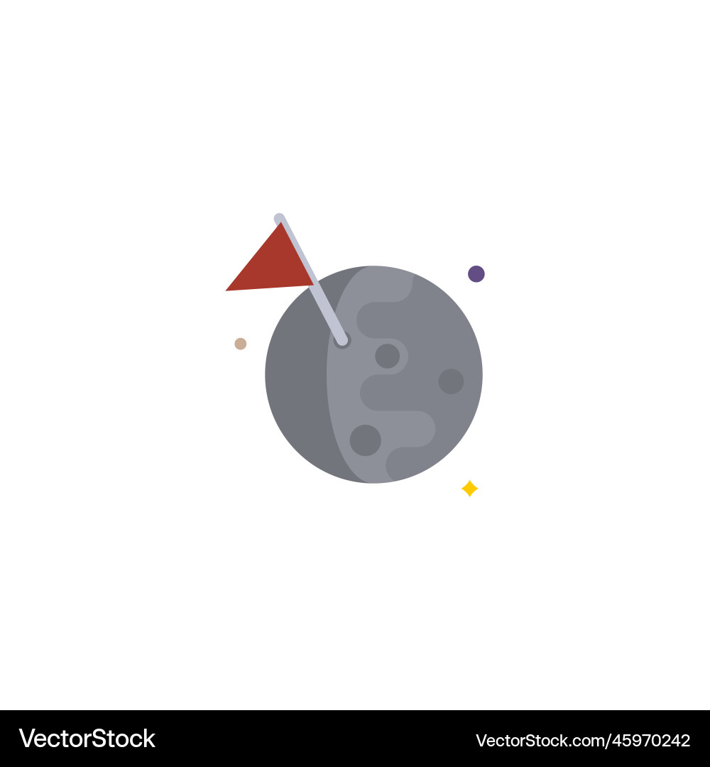 Space exploration creative icon flat from Vector Image