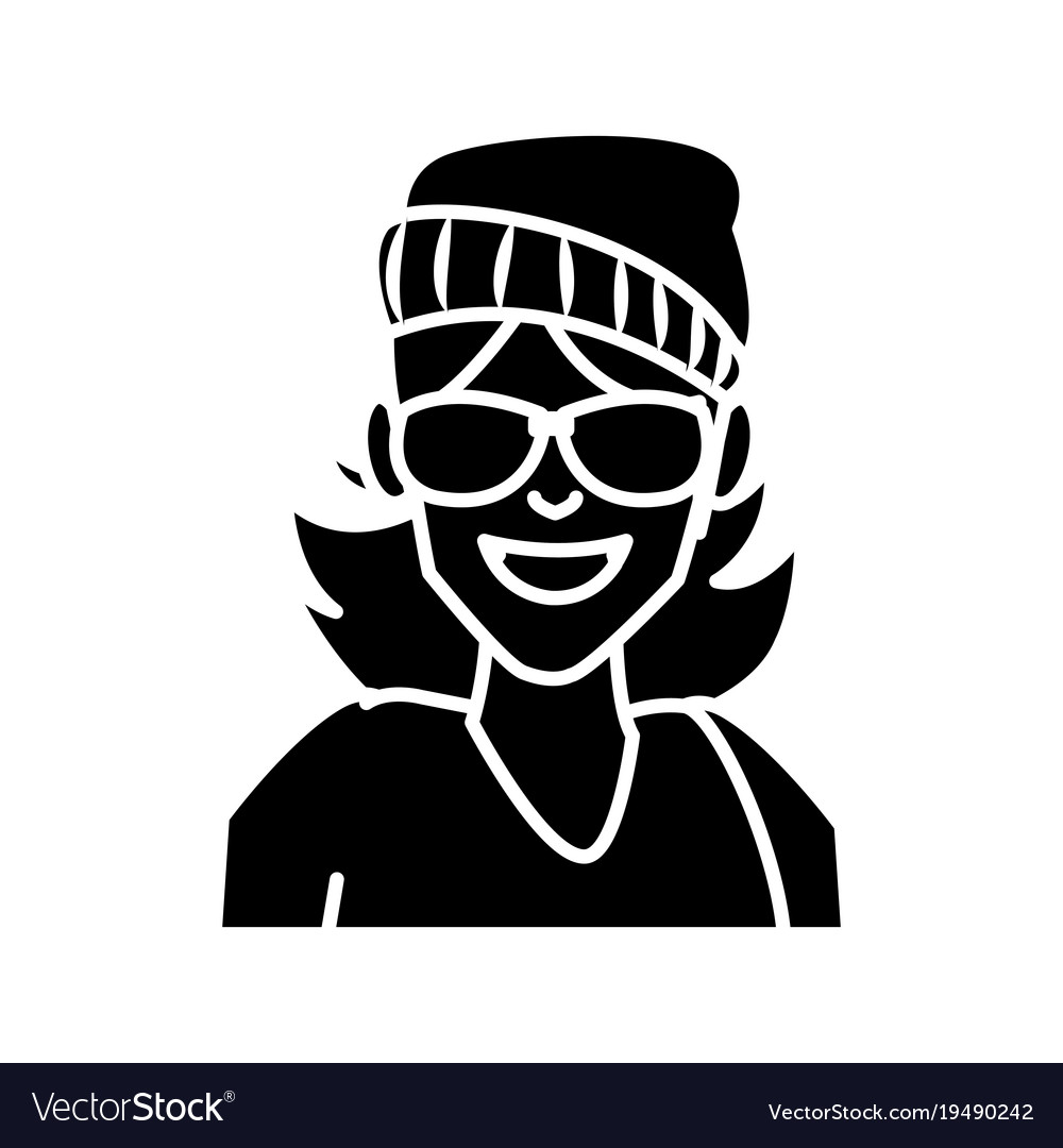 Woman with sunglasses cartoon Royalty Free Vector Image