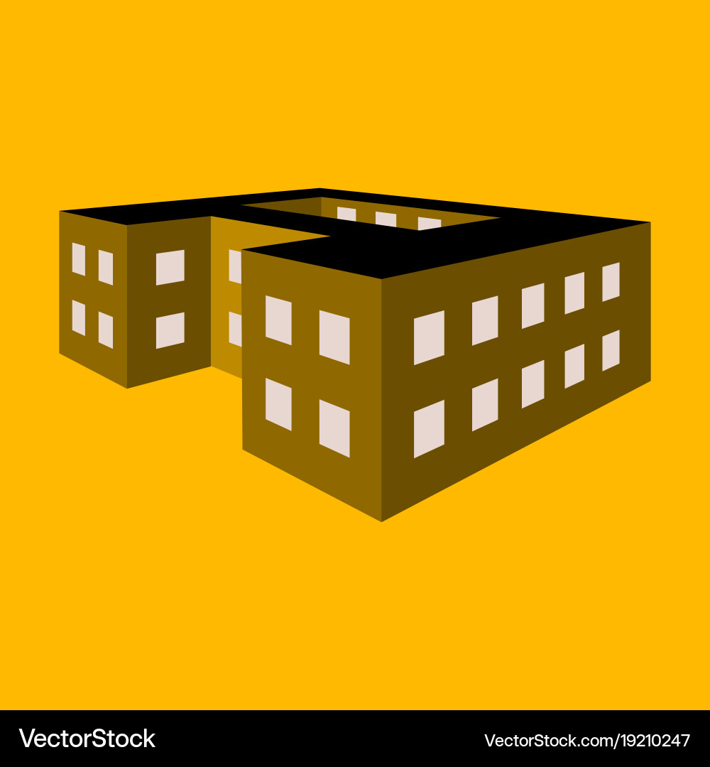 A school building Royalty Free Vector Image - VectorStock