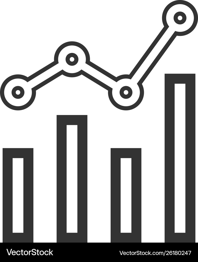 Analytics icon design template isolated Royalty Free Vector