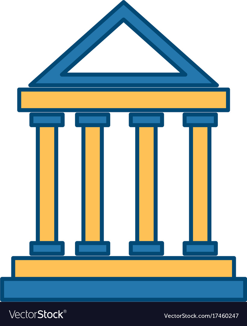 Antique greek building Royalty Free Vector Image