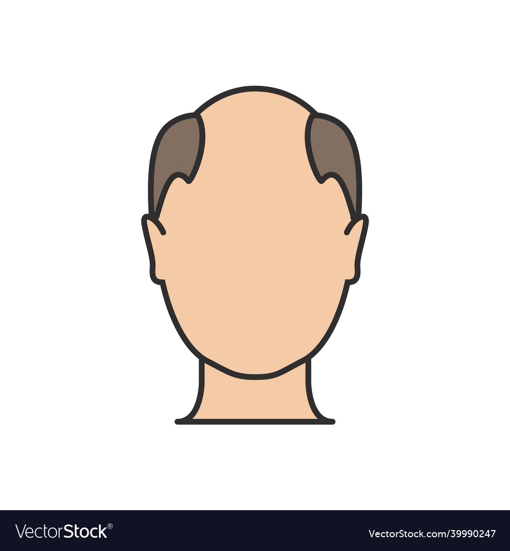 Hair loss man icon cartoon logo loss Royalty Free Vector Hair loss man icon cartoon logo loss Royalty Free Vector
