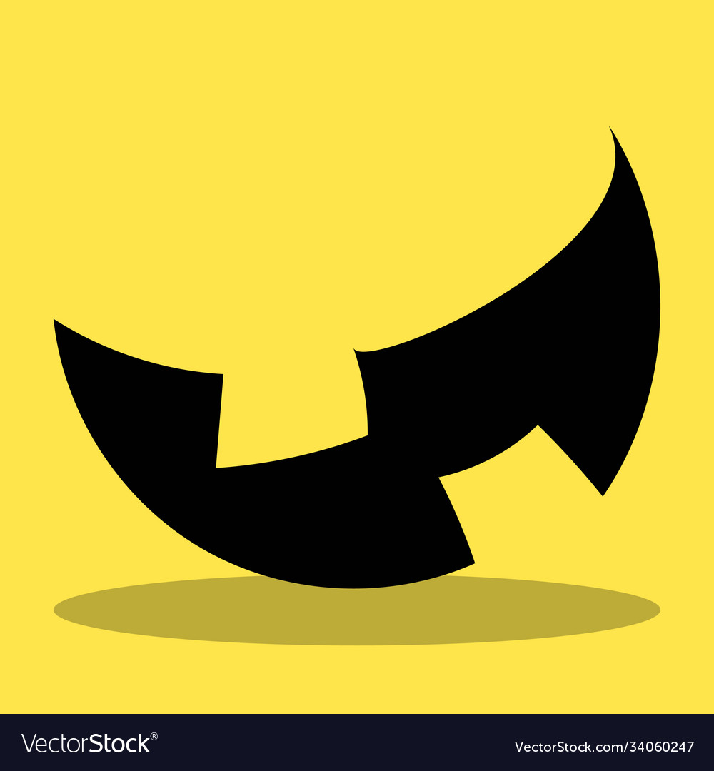 Halloween pumpkin teeth yellow 12 Royalty Free Vector Image