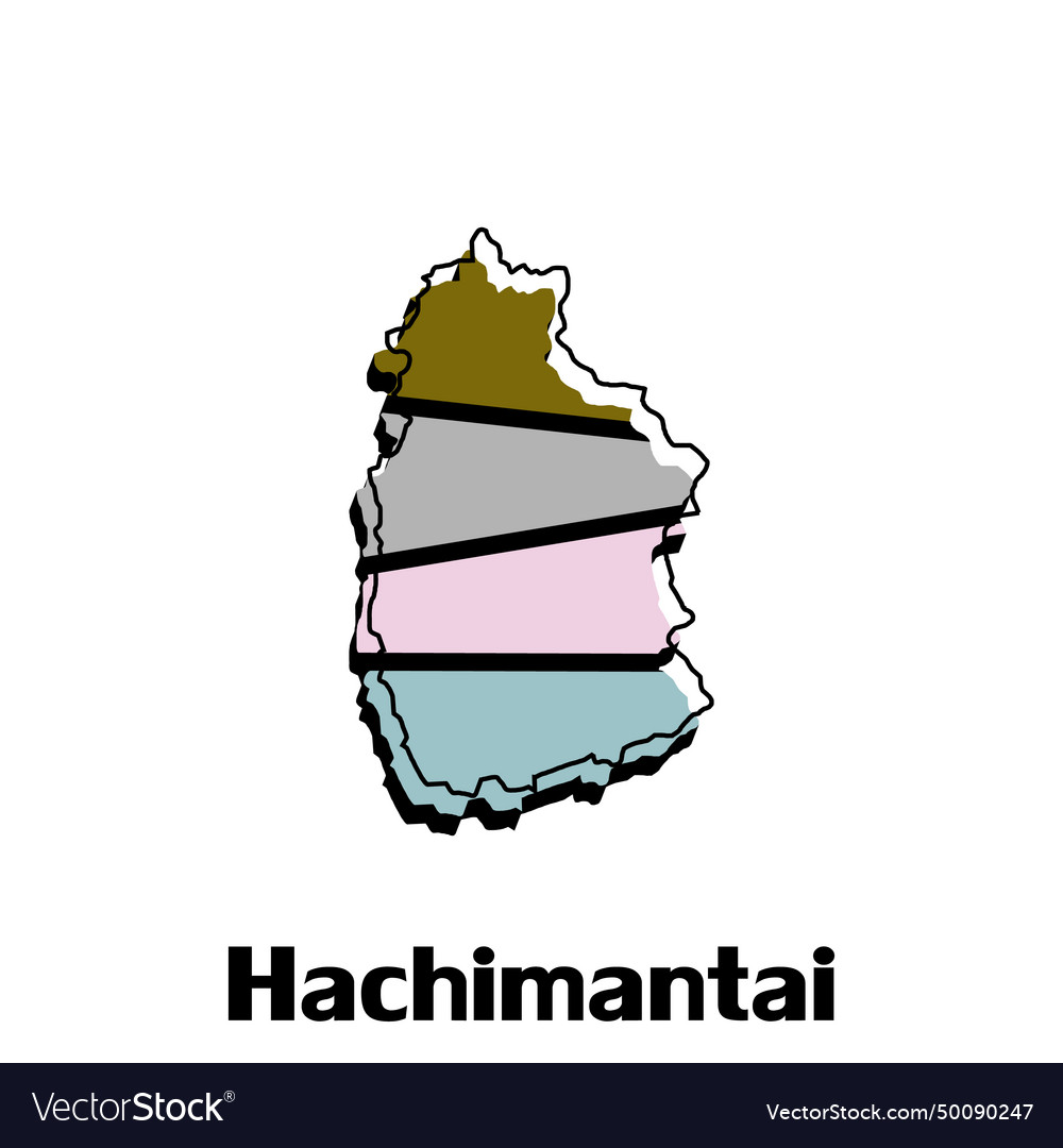 Map of hachimantai city - japan Royalty Free Vector Image