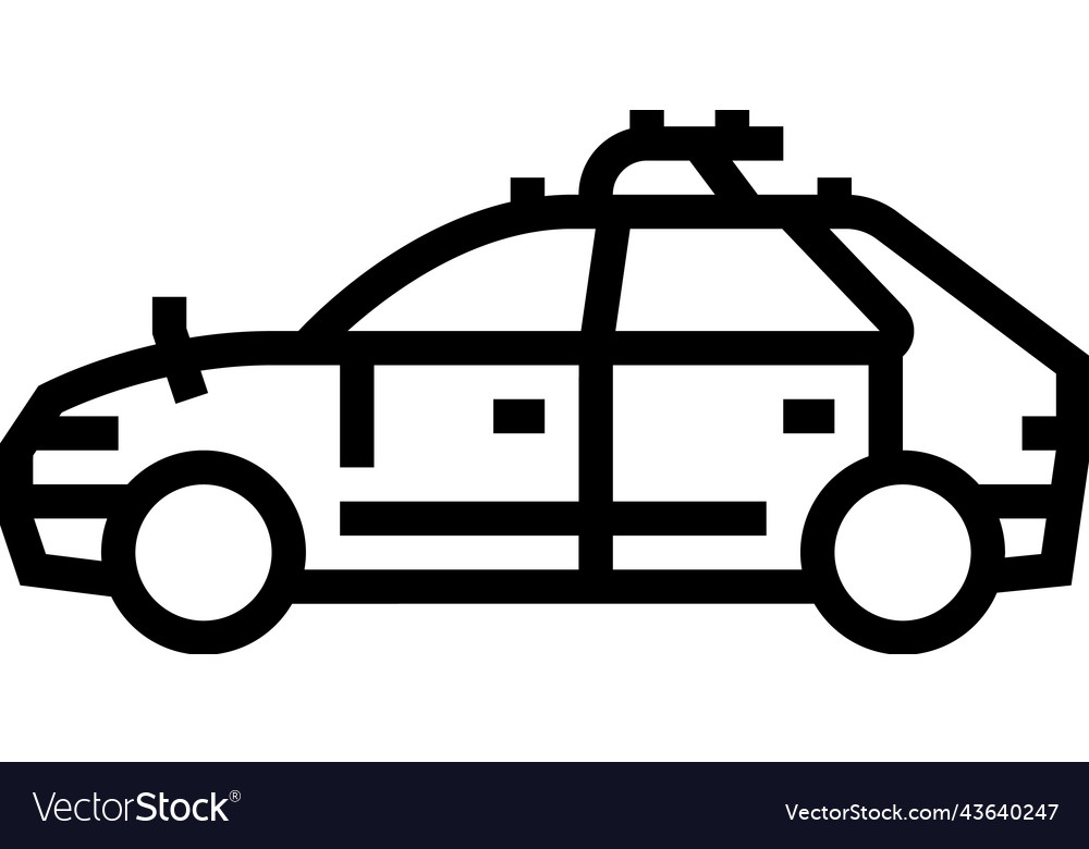 Self drive car line icon Royalty Free Vector Image