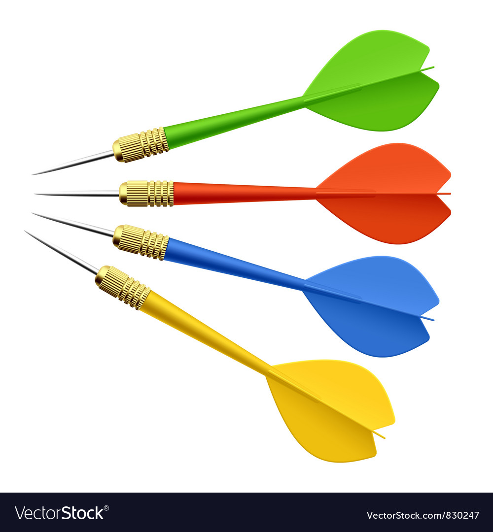 Set of darts Royalty Free Vector Image - VectorStock