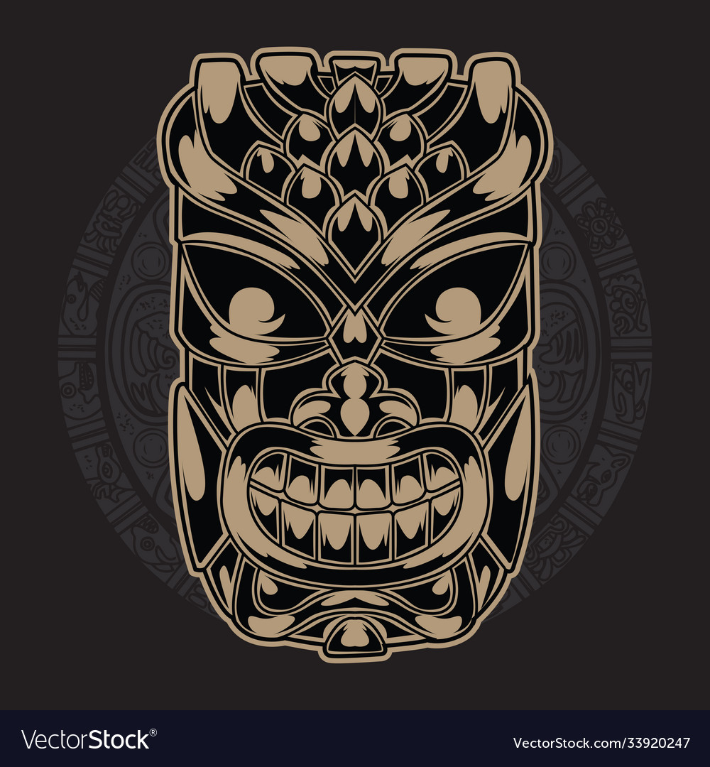 Totem hawaiian tiki god tribal stock Royalty Free Vector