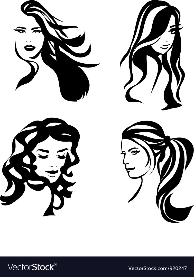 silhouette woman hair