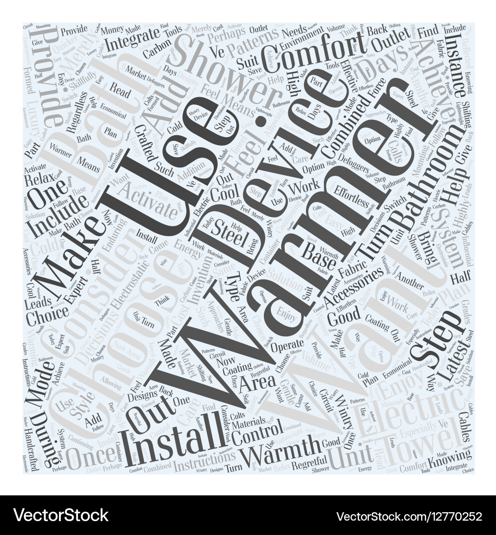 How to Choose Bathroom Accessories Word Cloud Vector Image