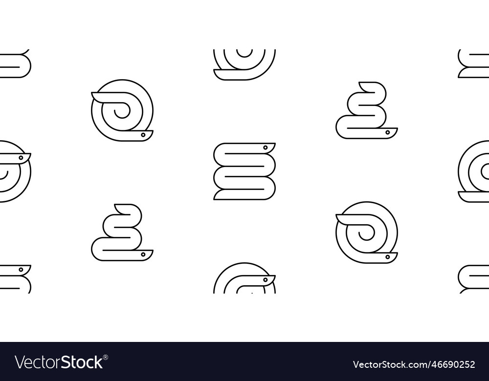 Seamless pattern with snakes Royalty Free Vector Image