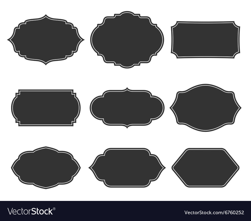 Set monochrome vintage frames Royalty Free Vector Image