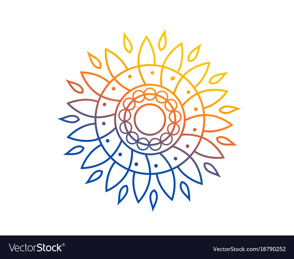 Sun mandala Royalty Free Vector Image - VectorStock