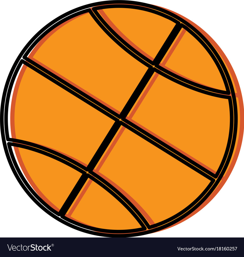 Basketball ball isolated Royalty Free Vector Image