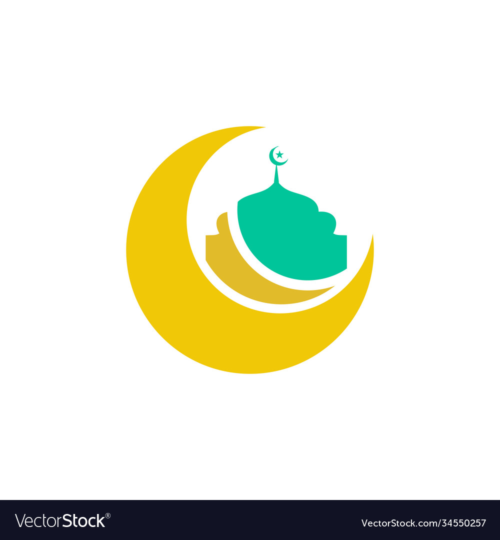 Islamic schoo logo design with icon or symbol Vector Image