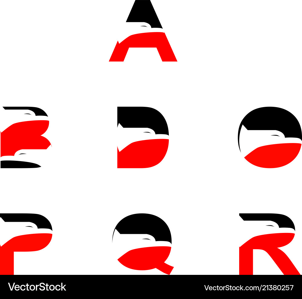 Letter eagle logo collection Royalty Free Vector Image