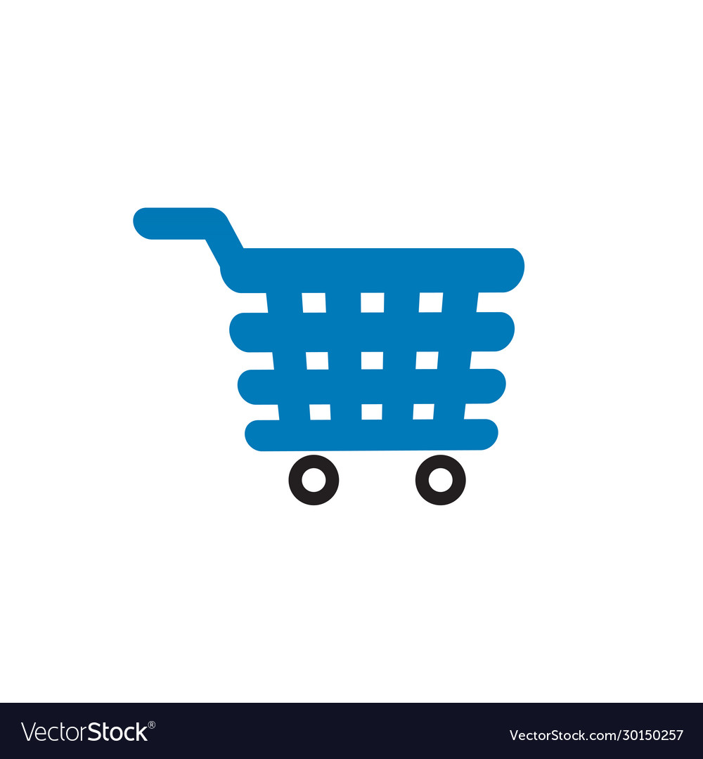 Shopping cart logo design template Royalty Free Vector Image