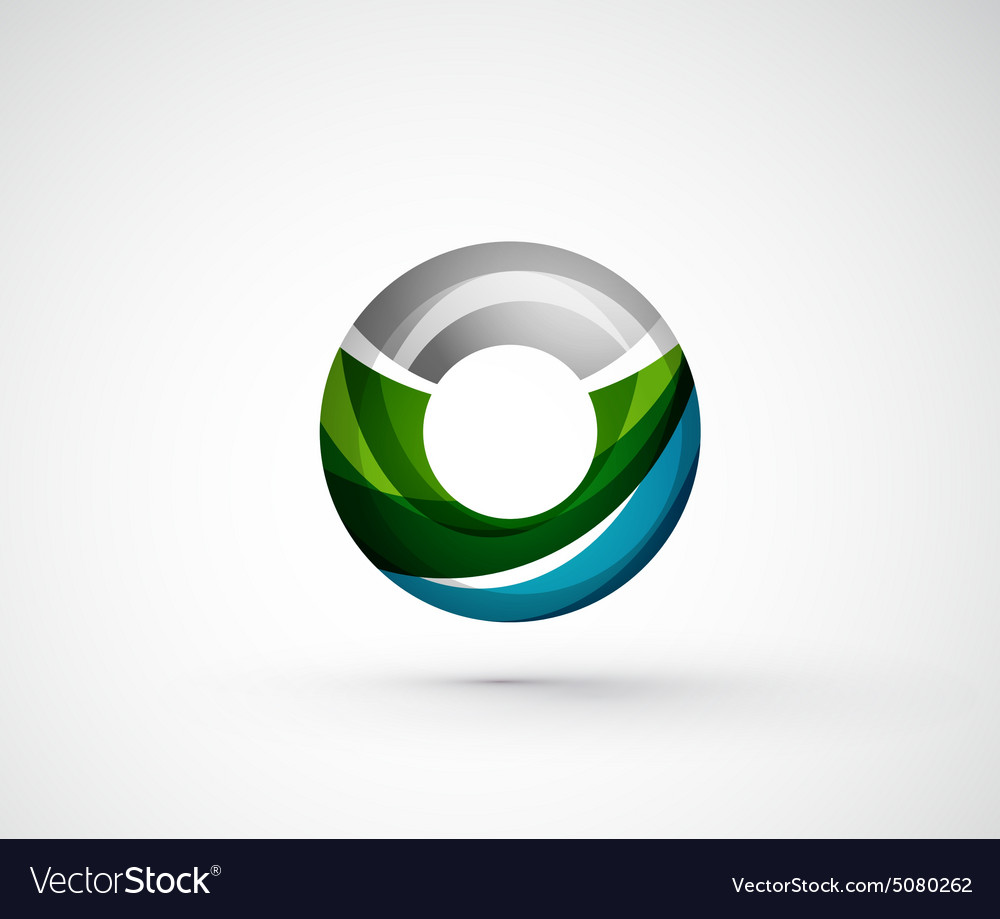 Abstract geometric company logo ring circle Vector Image