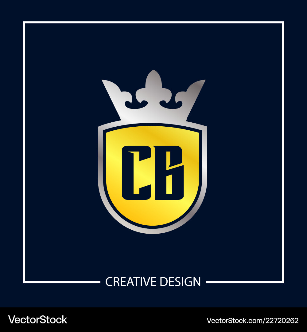 Initial letter cb logo template design Royalty Free Vector