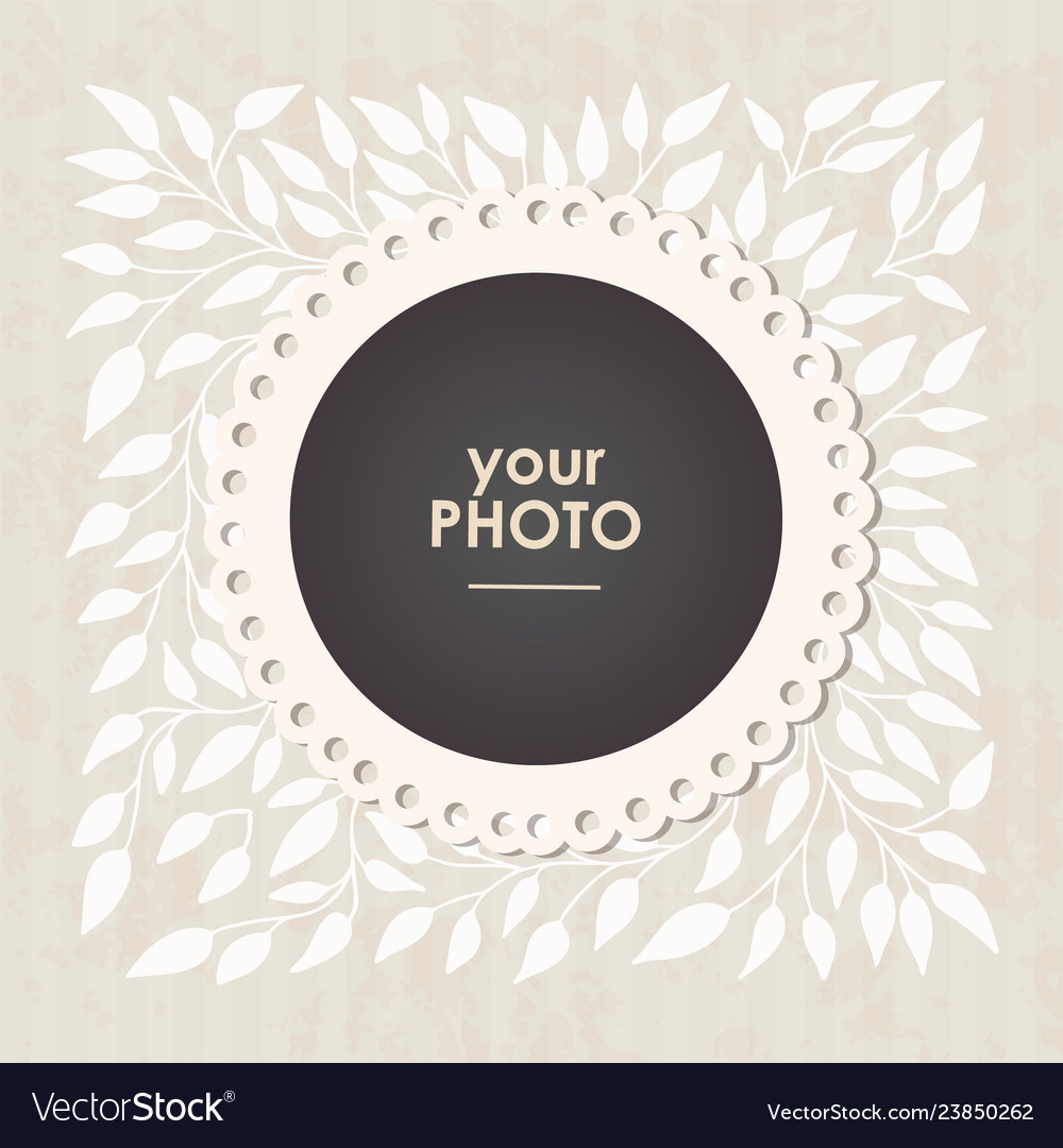 Photo frame with nice background Royalty Free Vector Image