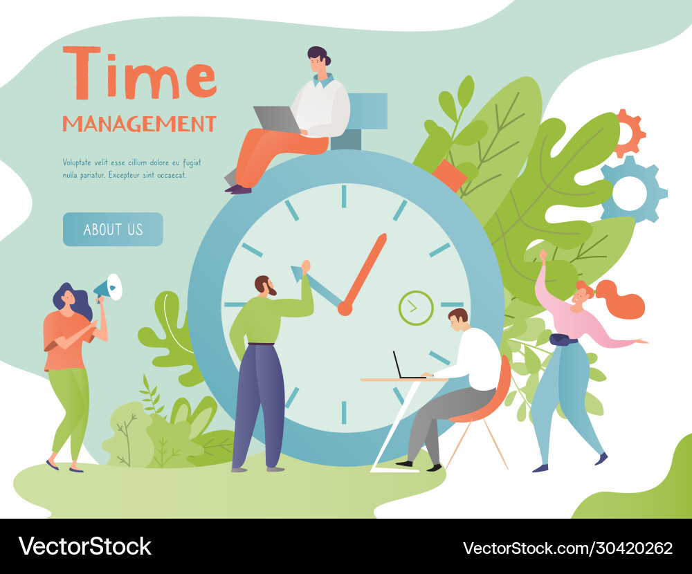 Time management concept Royalty Free Vector Image