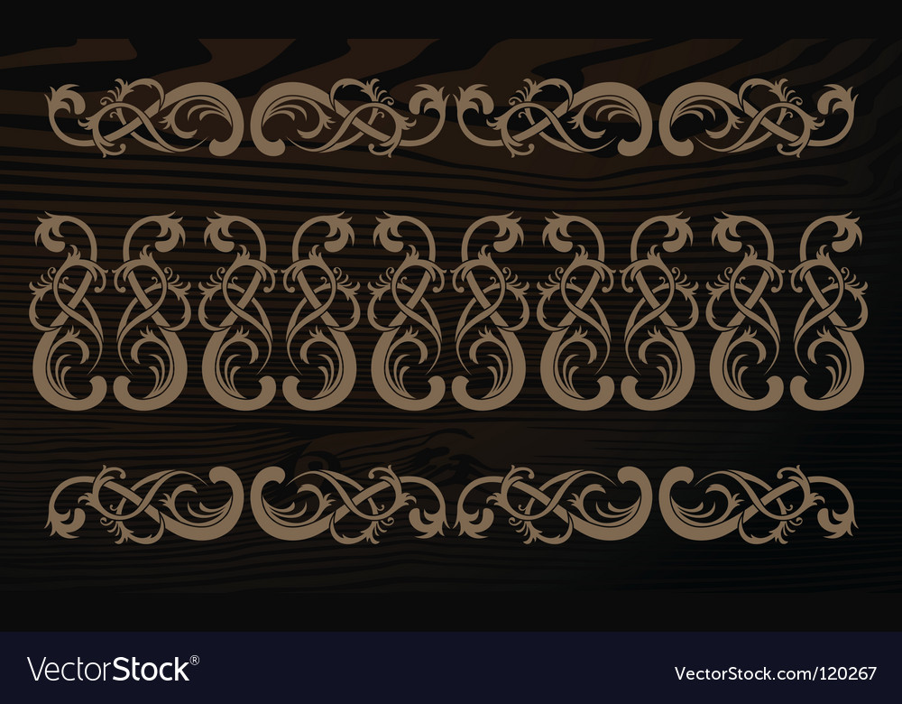 Graphic design borders Royalty Free Vector Image