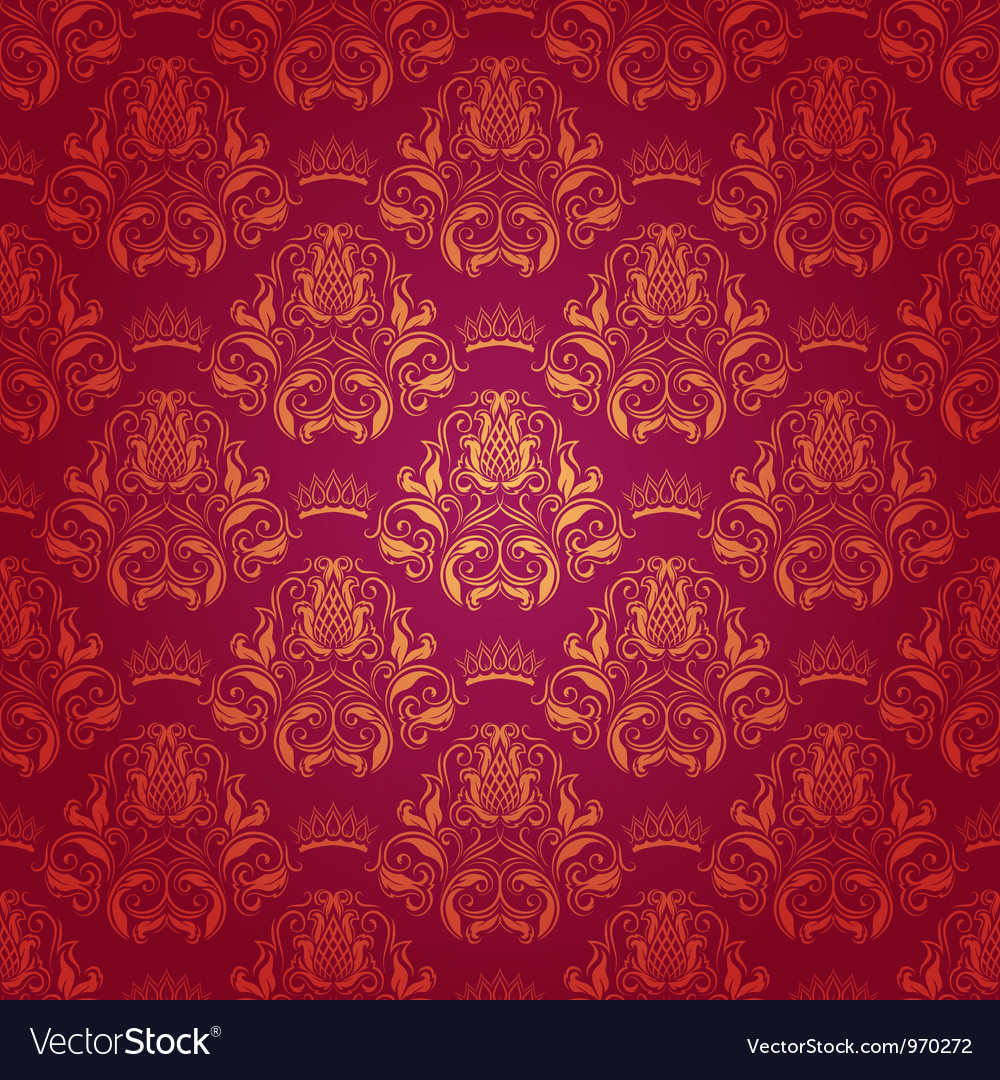 Damask seamless floral pattern Royalty Free Vector Image